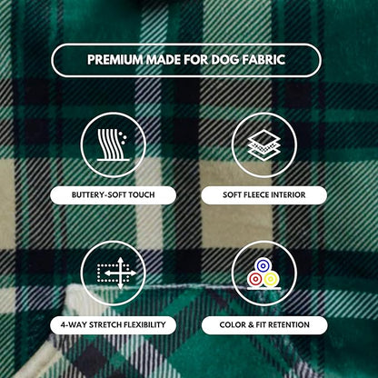 Spark Paws Human Hoodie - Premium Quality, Buttery Soft, Superior Comfort and Fit, Calming Fleece Interior, Suitable for All Styles – Green Plaid, 2XL