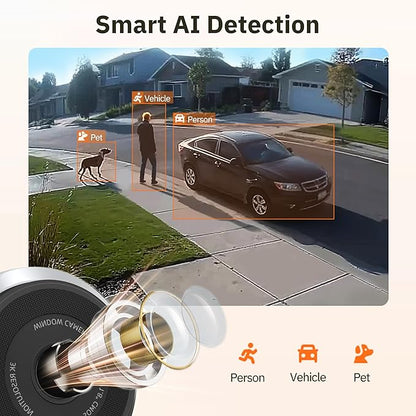 Girafit 3K 5MP Window Camera,Cameras for Home Security with Thermometer Hygrometer,Indoor Camera for Outdoor Monitoring with ChroMax Al Color Night Vision,Person Detection