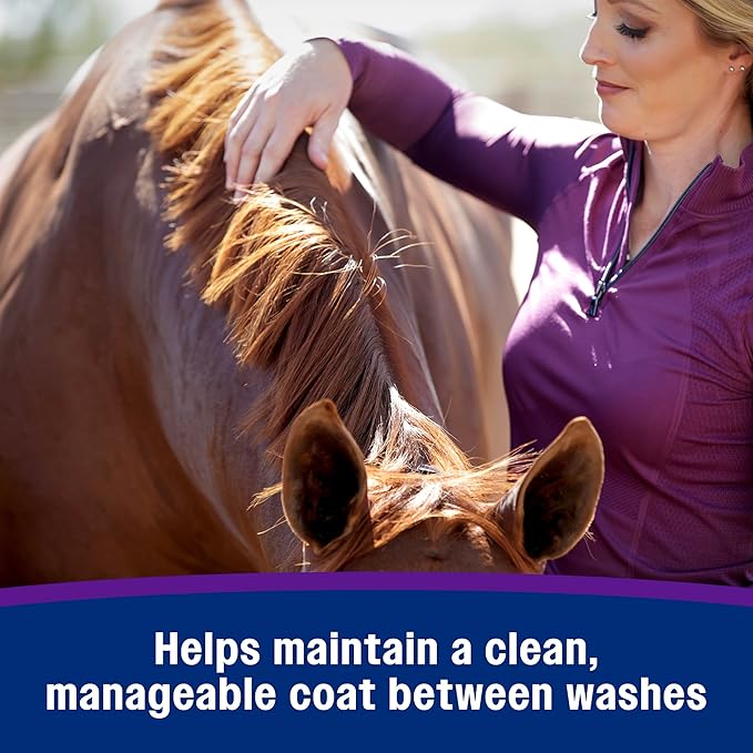 Farnam Vetrolin Shine, High-Luster Coat Polish and Detangler Spray, Ideal for Horses and Dogs, 64 oz.