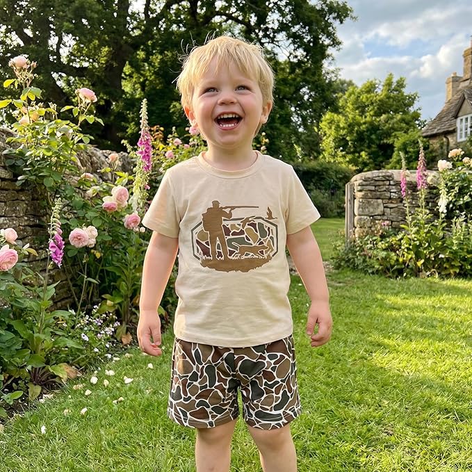 Toddler Baby Boy Clothes 6 12 18 24 Months Summer Outfit Short Sleeve T-Shirt Tops Camo Shorts Set 2T 3T 4T