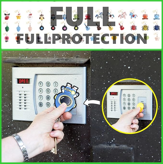 Leather Keychain Holder Case Compatible with AirTag,Cute Protective Cover with Keyring,Anti-Scratch Finder GPS Tracker Case for Wallet Keys,bag,pets,Backpack(Astronaut Blue)