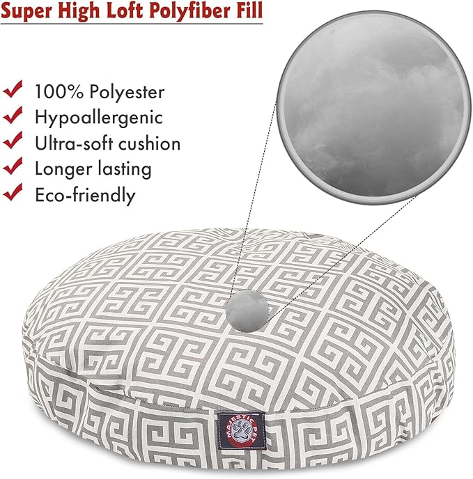Grey Towers Grey Towers Small Round Indoor Outdoor Pet Dog Bed With Removable Washable Cover By Majestic Pet Products