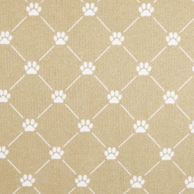 Bone Dry Machine Washable, Ultra Absorbent Pet Mat, 10x18, Taupe Trellis Print