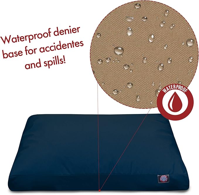 Majestic Pet Solid Navy Blue Small Rectangle Pet Bed