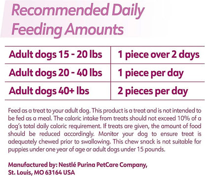 DentaLife Plus Digestive Support Dog Treats for Small and Medium Dogs, Cleans Teeth, Freshens Breath, & Supports Healthy Gut, Chicken & Pumpkin Flavor, 14.4 oz., 19 Chews - 19 ct. Pouch