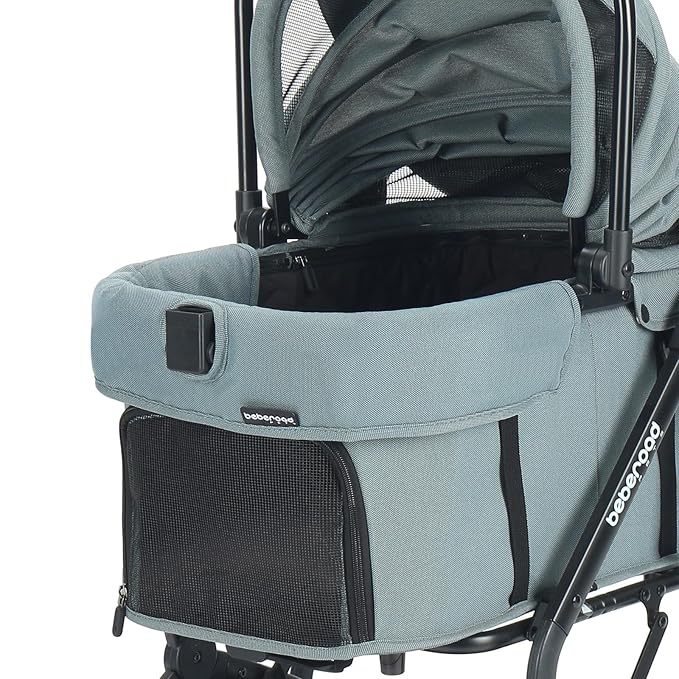 Anti-Dirt Sheet, Edge Cover for Pet Stroller, Double-Sided use, Clip Hole Design, Washable (Green, for T5/T6/X5/X6)