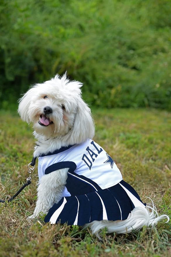 Pets First Dallas Cowboys NFL Cheerleader Dress For Dogs - Size X-Small
