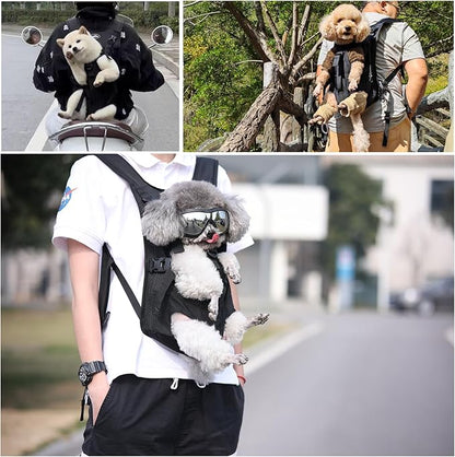 Wakytu Dog Front Carrier Backpacks for Small Dogs, Legs Out Pet Carrier Sling Backpack with Adjustable Padded Ventilated Shoulder Straps, Easy-Fit for Traveling Hiking Camping, XL