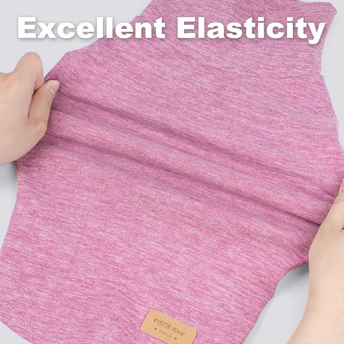 KYEESE 2Pack Dog Sweater Turtleneck Pet Coats Warm Dogs Clothes Pullover Dog Sweaters for Large Dogs Soft Pets Sweatshirt Stretchy Pet Sweater Large Size Pets