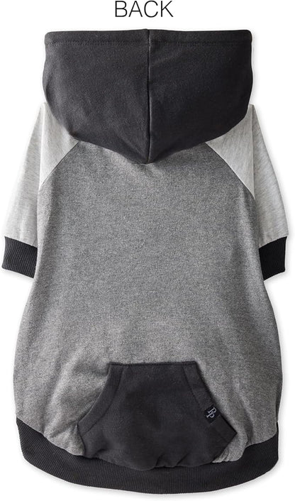 Pet Passion Rocky – The Original Lightweight Hooded Tee 100% Organic Cotton Dog Hoodie Pet Coat Sweater for All Sized Dogs, Original Black Color Block, X-Large (55-80 lbs)