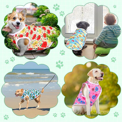 Paterr 25 Pcs Dog Shirts Printed Puppy Clothes Breathable Cartoon T Shirt for Dog Soft Puppy Clothing Lovely Pet Shirts Outfits for Pet Dogs Cats Summer Party Holiday, 25 Styles (Size: XL)