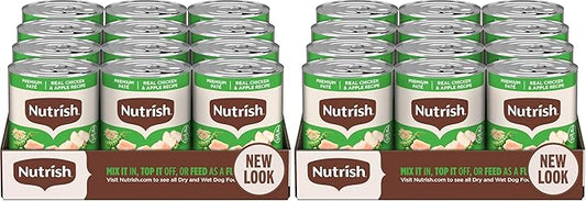 Nutrish Premium Paté Wet Dog Food,Real Chicken & Apple Recipe Whole Health Blend,13 oz. Can,(Rachael Ray),(Pack of 24)