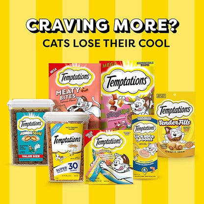 Temptations Cat Treats MixUps Surfer's Delight, Tuna, Shrimp, Salmon Flavor, Crunchy and Soft Cat Treats, 30 oz. Tub