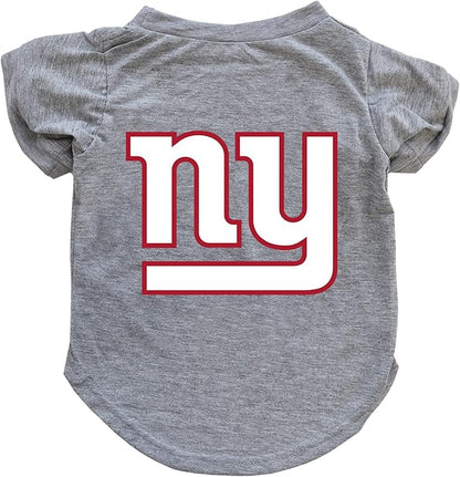 Littlearth NFL New York Giants Pet T-Shirt, Team Color, Large