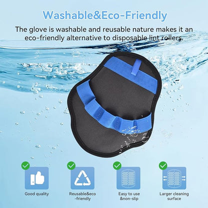 AstraLoom Pet Hair Removal Gloves for Dogs & Cats, 2026 Newly Upgraded Five-Finger Reusable Electrostatic Pet Hair Glove, Pet Hair Remover Tool for Sofa, Bed,Carpet, Clothing and Car Seat (1)