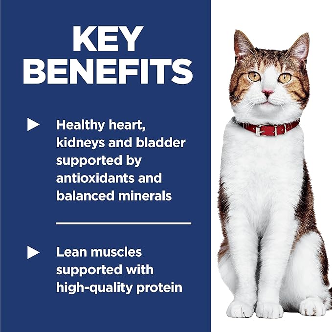 Hill's Science Diet Adult 7+ Dry Cat Food, Chicken, 4 lb. Bag