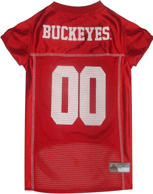 Pets First NCAA College Ohio State Buckeyes Mesh Jersey for DOGS & CATS, XXX-Large. Licensed Dog Jersey with your Favorite Football/Basketball College Team