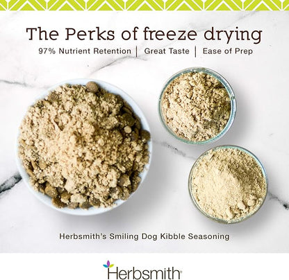 Herbsmith Kibble Seasoning – Freeze Dried Rabbit & Duck – Dog Food Topper for Picky Eaters - 3.8 oz