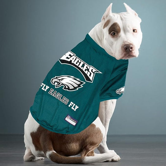 NFL Philadelphia EAGELS Raglan Jersey Fly Eagles Fly - Small. Cutest Football Jersey for Dogs & Cats