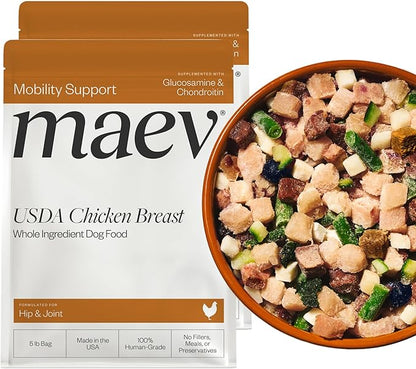 Maev Human-Grade Chicken Dog Food, Hip & Joint Formula, Whole Ingredient, Gluten-Free, High Protein Puppy & Dog Food, 10 lb