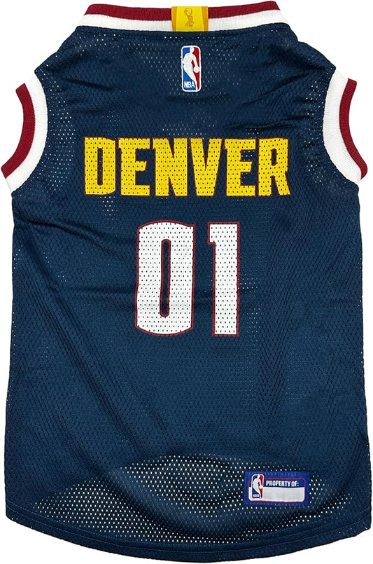Pets First NBA Denver Nuggets Dog Jersey, X-Large - Tank Top Basketball Pet Jersey