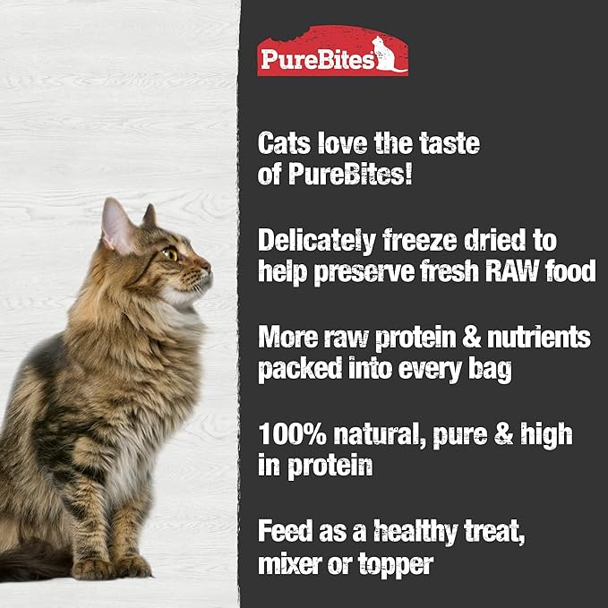 PureBites Chicken Breast Freeze Dried Cat Treats, 1 Ingredient, Made in USA, 2.3oz