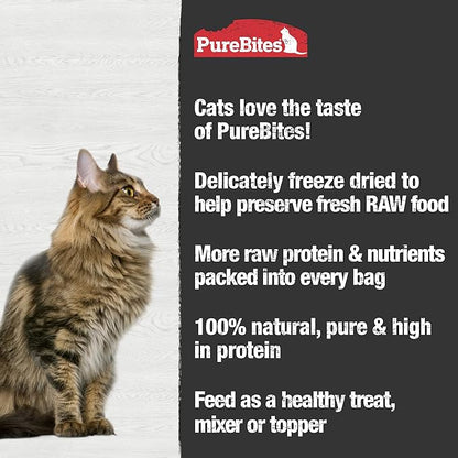 PureBites Chicken Breast Freeze Dried Cat Treats, 1 Ingredient, Made in USA, 2.3oz