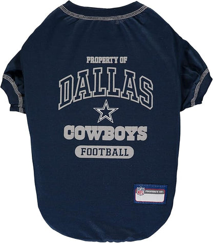 NFL Dallas Cowboys Dog T-shirt Medium. - Licensed Shirt for Pets Team Colored with Team Logos- Premium Stretchable Materials for the comfort of your Dog & Cat