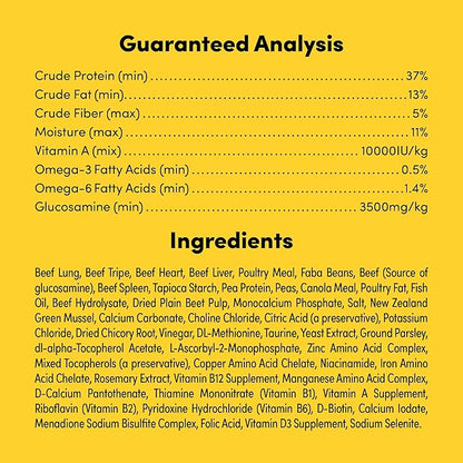 RawMix50 Premium Freeze-Dried Raw Grass-Fed Beef Recipe Dog Food, Protein Rich, Includes Kibble, Non-GMO, No Wheat or Corn, 4 lbs