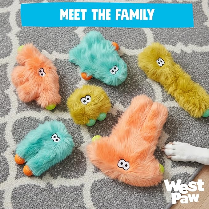 WEST PAW Rowdies Bjorn Durable Plush Dog Toy with Reinforced Seams Chew Resistant Design and Interactive Squeaker for Playtime Indoors or Outdoors Bundle for Dogs Who Deserve the Best - Seafoam