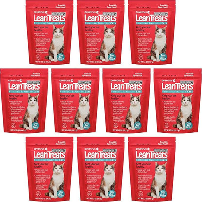 Covetrus Nutrisential Lean Treats for Cats - Soft Cat Treat for Small, Medium, Large Cats - Nutritional Low Fat Bite Size - Chicken Flavor - 10 Pack - 3.5oz