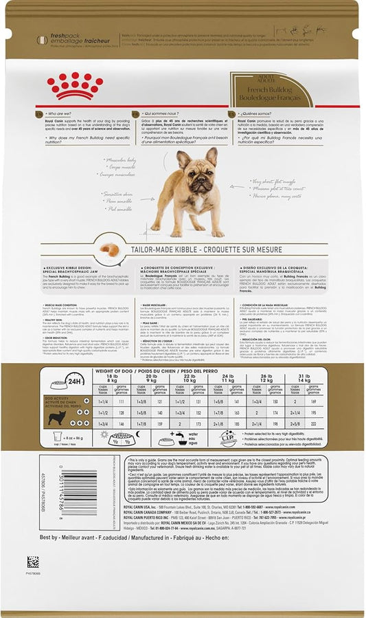 Royal Canin Breed Health Nutrition French Bulldog Adult Dry Dog Food, 17 lb Bag