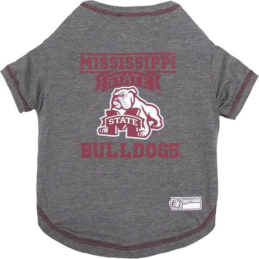 Pets First Collegiate Mississippi State BULLDDOGS Dog T-Shirt, X-Large. - Licensed Shirt for Pets Team Colored with Team Logos.- Premium Stretchable Materials for The Comfrot of Your Dog & Cat.