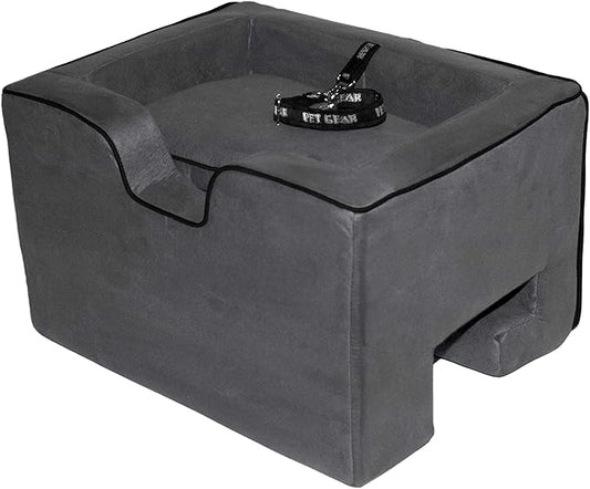 Pet Gear Lookout Booster Car Seat, Removable Comfort Pillow, Safety Tether Included, Installs in Seconds, No Tools Required, 3 Colors