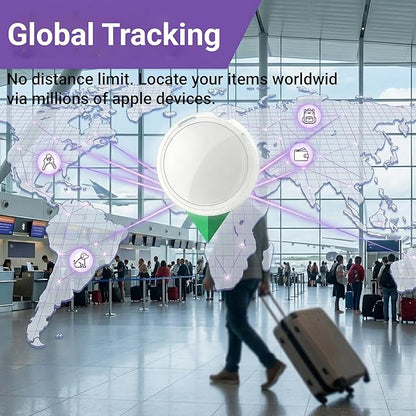 2 Pack GPS Tracker for Vehicles No Subscription Car Tracker Works with Apple Find My(iOS Only)Global Tracking Hidden Tracking Devices for Cars Bluetooth Finder with Loud Alarm for Car Bike Dog Luggage