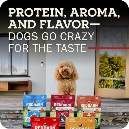 Redbarn Powerfood Air Dried Dog Food - 96% Chicken & Chicken Organs - High Protein Grain-Free Non-GMO Premium Dry Full Feed or Topper Made in USA with Omega 3 Salmon Oil Flaxseed - 5lb