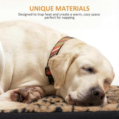 Self Warming Cat Pad for Cats and Dogs, Non Electric Thermal Pet Mat, Washable Soft Sleeping Mat with Non Slip Backing, Indoor & Sheltered Outdoor Use, 30 x 24 in, Brown/Black