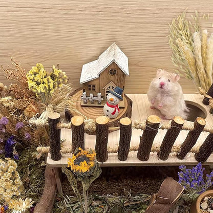 Natural Ear of Grain Flower&Herb Bedding Mate Habitat Decor, Adding Fun Hamster Accessories for Hamsters Gerbils Lemming