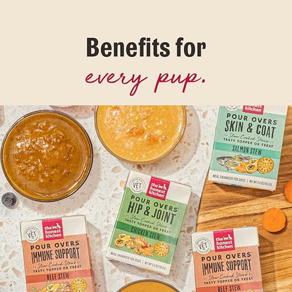 The Honest Kitchen Human Grade Functional Pour Overs: Hip & Joint Support - Chicken Stew Dog Food Topper, 5.5 oz x12