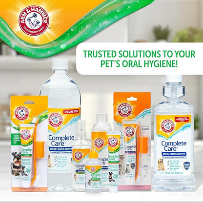 Arm & Hammer Complete Care Brushless Oral Gel for Dogs, No-Brush Toothpaste Formula, Fresh Breath, Tartar Control - Baking Soda Enhanced Dental Dog Supplies, Peanut Butter Flavor, 4oz
