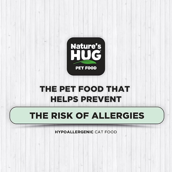 Nature's HUG Hypoallergenic Dry Cat Food for Adult Hairball & Wellness – Complete & Balanced Nutrition, Sensitive Stomach Support, High-Protein, Grain Free – 4lb