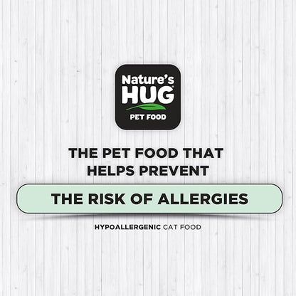 Nature's HUG Hypoallergenic Dry Cat Food for Adult Hairball & Wellness – Complete & Balanced Nutrition, Sensitive Stomach Support, High-Protein, Grain Free – 4lb