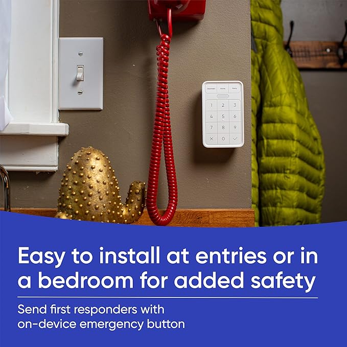 Wyze Home Security System Wireless Keypad,White