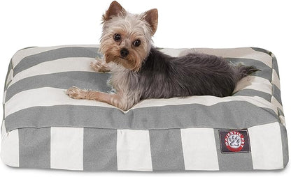 Majestic Pet Rectangle Small Dog Bed Washable – Non Slip Comfy Pet Bed – Dog Crate Bed with Removable Washable Cover – Dog Kennel Bed for Sleeping - Dog Bed Small Breed 27x20x4 Inch – Gray