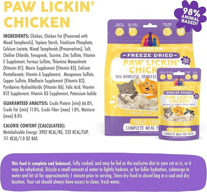 Weruva Cat Freeze Dried, Paw Lickin' Chicken with Chicken Breast, 1oz Bag (Pack of 2)