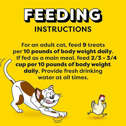 Temptations Jumbo Stuffed Cat Treats, Crunchy and Soft Cat Treats, Tasty Chicken Flavor, 14 oz. Tub