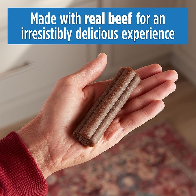 Milk-Bone Comfort Chews, Dog Treats with Unique Chewy Texture and Real Beef, 9 Chews (Pack of 4)