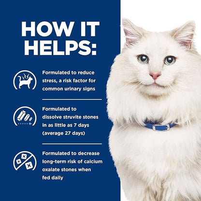 Hill's Prescription Diet c/d Multicare Stress Urinary Care Dry Cat Food, Ocean Fish, 8.5 lb. Bag