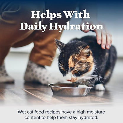 Blue Buffalo Wilderness High-Protein & Grain-Free Wet Cat Food Paté for Adult Cats 7+,Made with Natural Ingredients,Chicken Recipe,3-oz. Cans,(Pack of 48)
