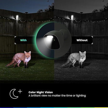 Chamberlain myQ Outdoor Battery Camera | 2K Camera, Color Night Vision, Spotlight, Motion Alerts, Live View with Two-Way Talk, Wireless, Weather-Resistant, Outdoor, White, 2 Pack